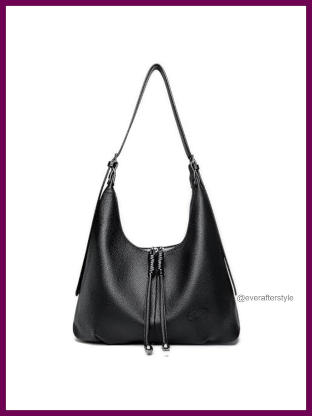 Soft Vegan Leather Hobo Shoulder Bag Slouchy Crossbody Tote Purse